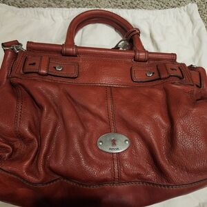 Fossil Red Leather Women's Bag